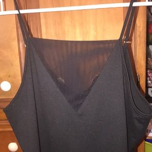 Tank from Buckle BKE size LG Pretty black tank w/ mesh v-neckline
